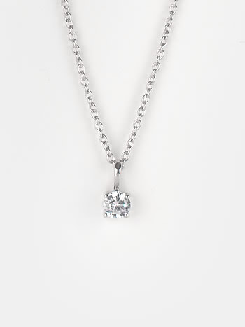Light It Up Solitaire Pendant Necklace in 925 Silver