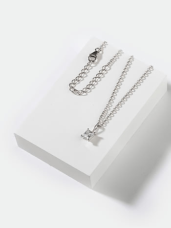 Dusk Till Dawn Solitaire Pendant Necklace in 925 Silver