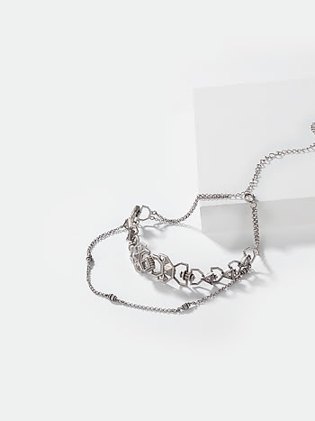 Rosalind Necklace in 925 Oxidised Silver
