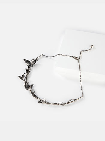 Oxidised Chasing My Unrealistic Goals Necklace in 925 Silver