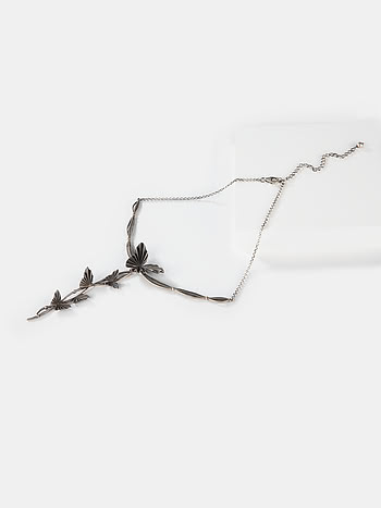Oxidised Chasing My Unknown Limits Necklace in 925 Silver