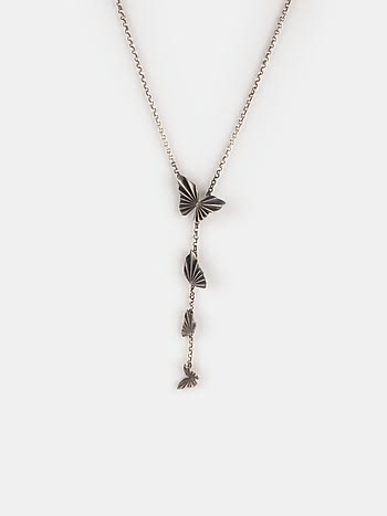 Oxidised Chasing My Relentless Determination Necklace in 925 Silver