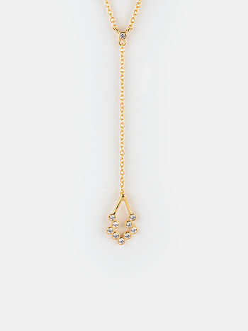 Twinkling Stars Pendant Necklace in Gold Plated 925 Silver 