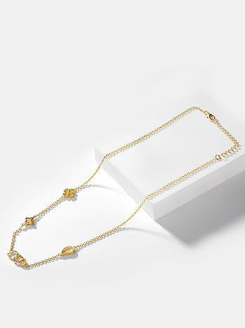 Vacay Mood Charm Necklace in Gold Plated 925 Silver