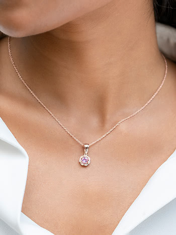 Buy Cherry Blossom Pendant Necklace In Rose Gold Plated 925 Silver from  Shaya by CaratLane
