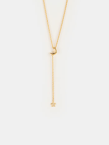 Over the Moon Necklace in Gold Plated 925 Silver