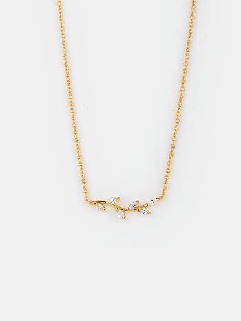 Trailing Vines Necklace in Gold Plated 925 Silver