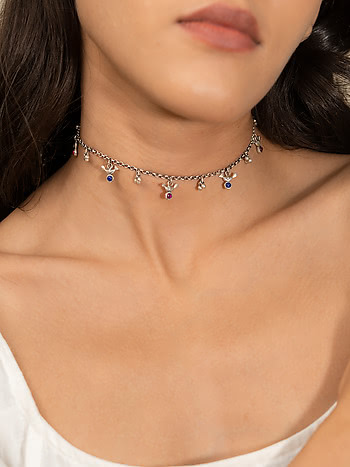 Mor Motif Necklace in 925 Silver