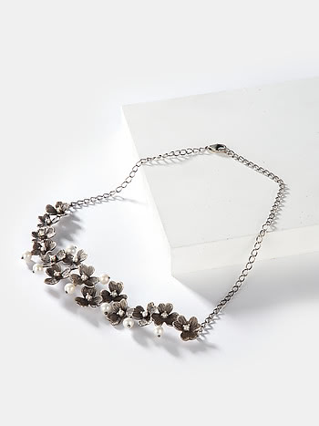 Cleopatra Necklace in 925 Oxidised Silver