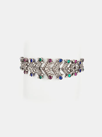 Feeling Hmeltha Oxidised Choker in 925 Silver