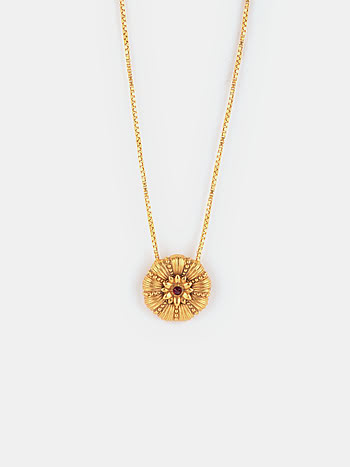 Venturianum Bloom Necklace in Antique Gold Plated 925 Silver