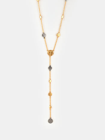 Stardust in the Air Confetti Necklace in Dual Plated 925 Silver