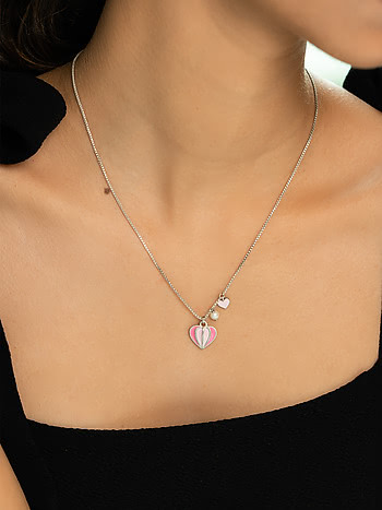 Couple Engraved Heart Necklace |