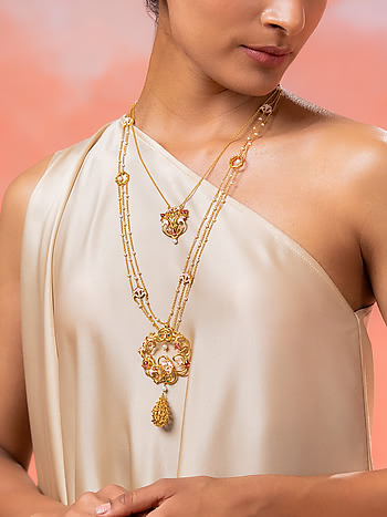 OTT Bestie Layered Necklace in Gold Plated 925 Silver