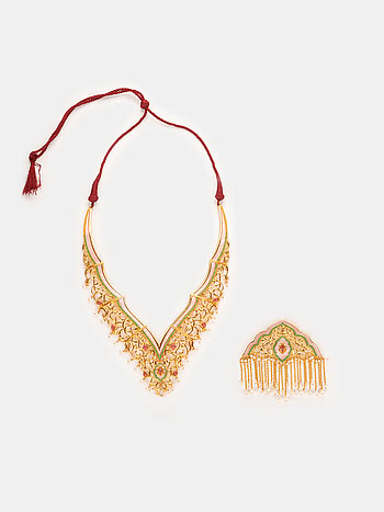 Bindaas Bahu Necklace in Gold Plated 925 Silver