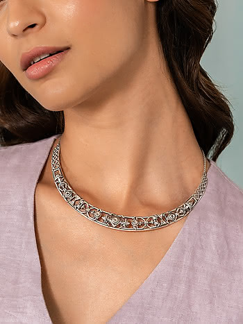 Portia Necklace in Oxidised 925 Silver