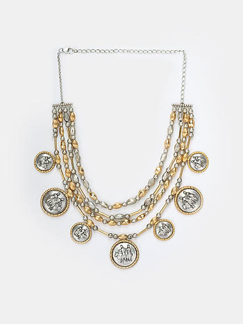 Snehitaru Necklace in Dual Plated 925 Silver
