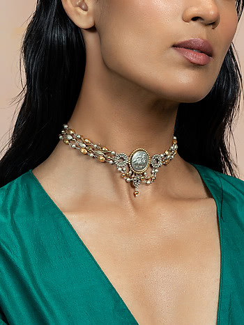 Dampati Choker in Dual Plated 925 Silver