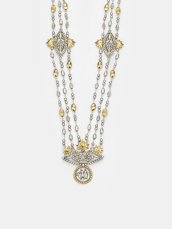 Preethi Coin Necklace in Dual Plated 925 Silver