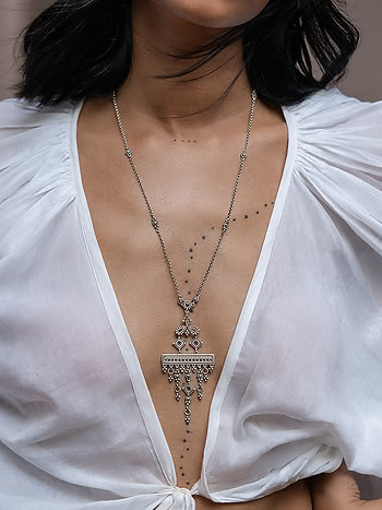 Wonderment Necklace in Oxidised 925 Silver