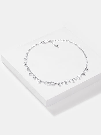 Infinite Laughter Necklace in Rhodium Plated 925 Silver