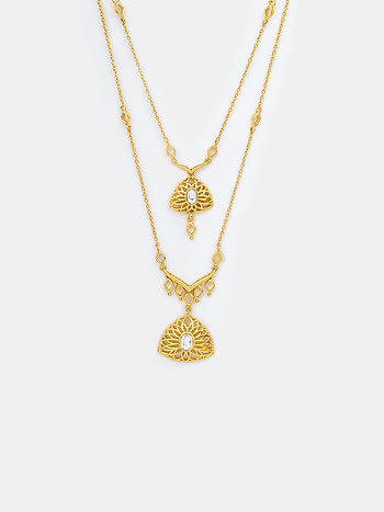 Queen of Action Necklace in Gold Plated 925 Silver