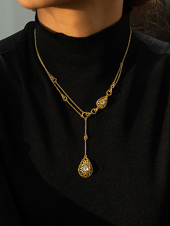 Queen of Checklists Necklace in Gold Plated 925 Silver