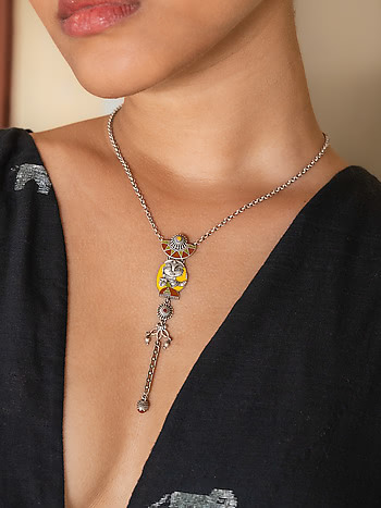Shokhi Necklace in Oxidised 925 Silver