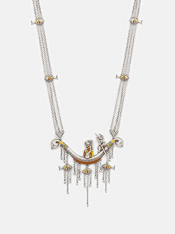 Maajhi Necklace in Oxidised 925 Silver