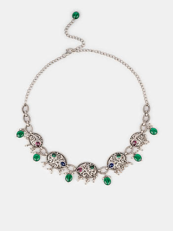 Feeling Haseen Oxidised Necklace in 925 Silver