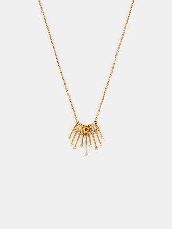 Melocactus Bloom Necklace in Antique Gold Plated 925 Silver