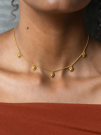 You and Your Untimely Yawns Heart Necklace in Gold Plated 925 Silver
