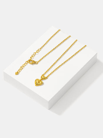 You and Your Clumsy Spills Heart Necklace in Gold Plated 925 Silver