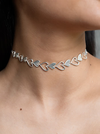 You and Your Uncontrollable Heart Laughter Choker in 925 Silver