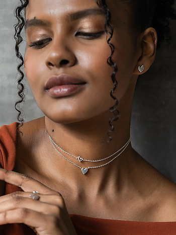 Buy You And Your Awkward Moves Heart Choker In 925 Silver from Shaya by CaratLane