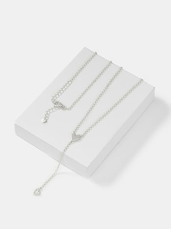 You and Your Klutzy Steps Heart Necklace in 925 Silver
