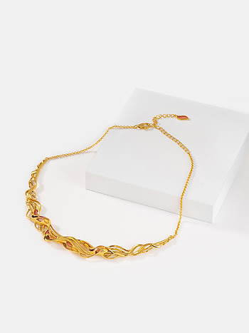 Forged by Barriers Necklace in Gold Plated 925 Silver