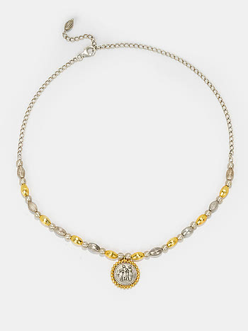 Snehitaru Pendant Necklace in Dual Plated 925 Silver