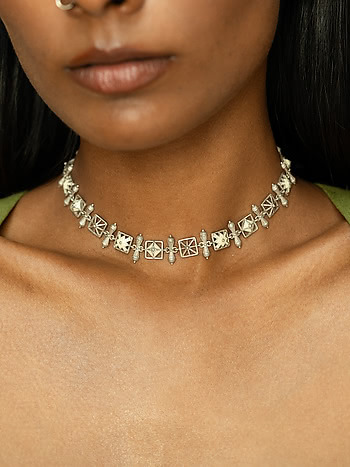 Chaukhdi Necklace in Oxidised 925 Silver