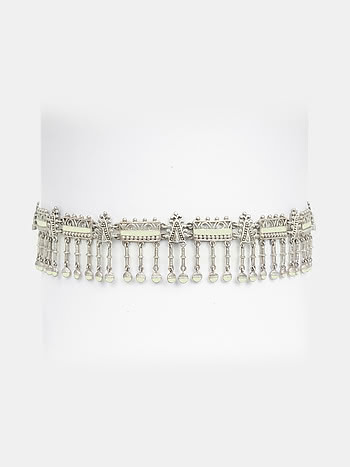 Mandapa Pillar Necklace in Oxidised 925 Silver