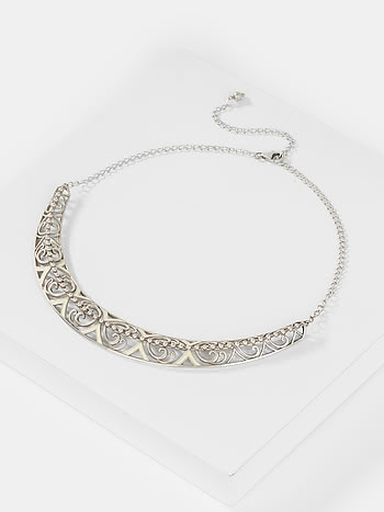 Mandala Necklace in Oxidised 925 Silver