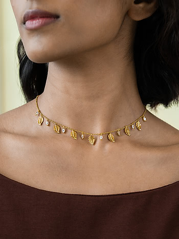 Leaf It to Me Necklace in Gold Plated 925 Silver
