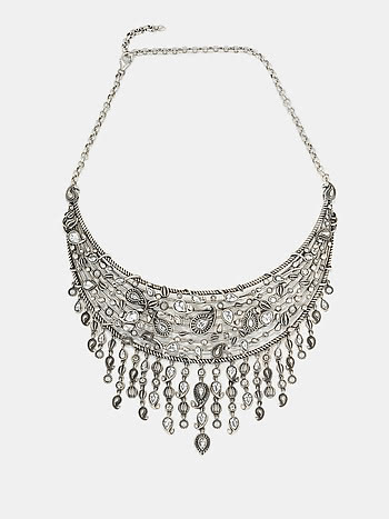 Chham Chham Necklace in 925 Oxidised Silver