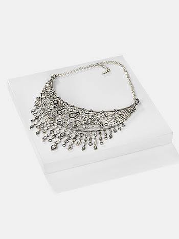 Chham Chham Necklace in 925 Oxidised Silver