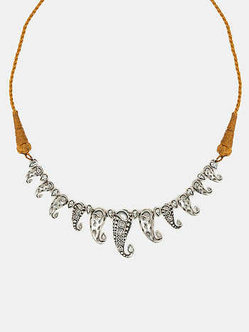 Lukka Chuppi Necklace in 925 Oxidised Silver