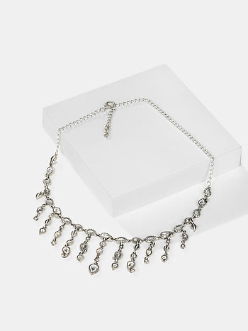 Jhil Mil Necklace in 925 Oxidised Silver