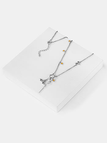 Wand and Specs Necklace in 925 Silver