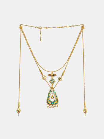 Roka Rishta Necklace in Gold Plated 925 Silver