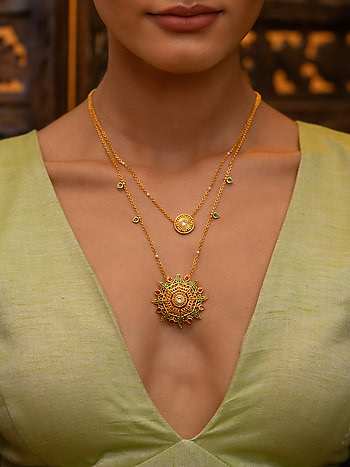 Mehendi Masti Necklace in Gold Plated 925 Silver