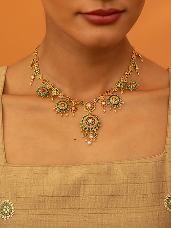 Shaadi Shringar Necklace in Gold Plated 925 Silver